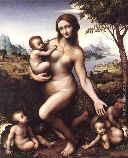 Leda c. 1530 - Leonardo Da Vinci Painting
